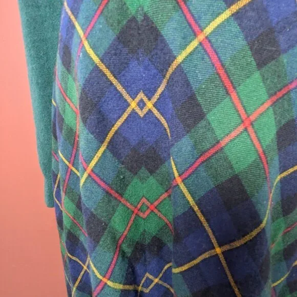 87 Vintage High waisted stripe skirt wool and polyester - Picture 5 of 11